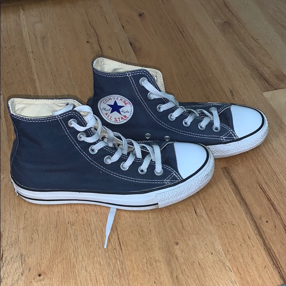 High top navy blue converse